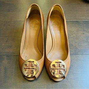 Tory Burch Leather Wedges 5.5